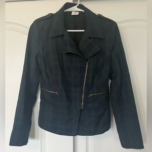 Cabi Tartan Plaid Jacket, Size 4, Green/Navy Plaid